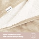 image 4 of Silentnight Snugsie Giant Blanket, Sherpa Fleece Lined, Natural, 240 x 180 cm