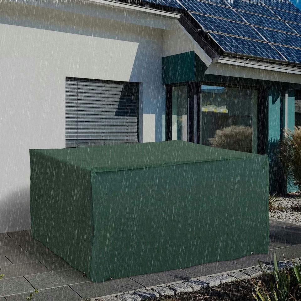image 1 of Outsunny UV Rain Protective Cover For Garden Patio Wicker Rattan Green | 135cm x 135cm x 75cm