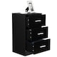 image 1 of COSTWAY NightStand 3-Drawer Chest Storage Organizer Black | Black