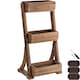 image 1 of Vertical Planter Flora in a Rustic Wooden Design with 3 to 5 Tiers and Plant Fleece Included | Brown | brown | 49 x 60 x 140 cm | 1