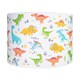 image 1 of Modern and Colourful Dinosaurs Childrens Cotton Fabric Lamp Shade - 25cm | Multi | 10"