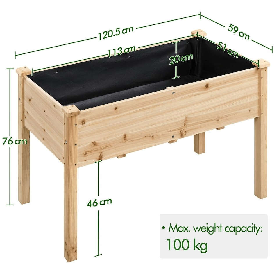 image 1 of Yaheetech  Rectangle Raised Planters Elevated Planter