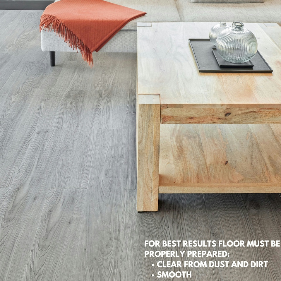 image 1 of Self Adhesive Floor Planks | 5.9x35.9in (91.4x15.2cm) Each | Peel & Stick Vinyl Flooring | Grey Wood Effect | Easy DIY | Stick On Tiles for Home Floors Grey | 1.39 sqm