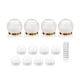 image 2 of Omniance Aurelia Rechargeable Wireless Table Lamp with Remote | Clear | Brass Base With Glass Shade