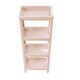 image 3 of Living and Home 4-Tier Multifunction Plastic Storage Rack, Pink Pink