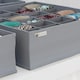 image 4 of Foldable Clothes Drawer Organiser Storage Set of 4 Grey | Grey