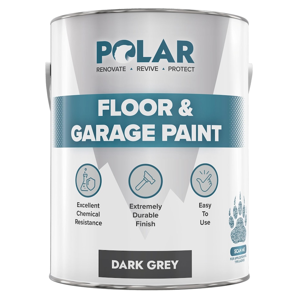 image 1 of Polar Floor & Garage Paint Heavy Duty Durable | Grey | Dark Grey | 5 litre