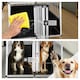image 5 of Dog Crate Double - angled back wall, aluminium transport box, lockable