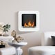 image 1 of HOMCOM Wall Mounted Ethanol Fireplace, Bioethanol Heater Stove Fire with 1L Tank, 2.5 Hour Burning Time, 48 x 48 cm, White