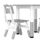 image 9 of AIYAPLAY 3 Pcs Height Adjustable Kids Table and Chair Set for Playroom | Grey