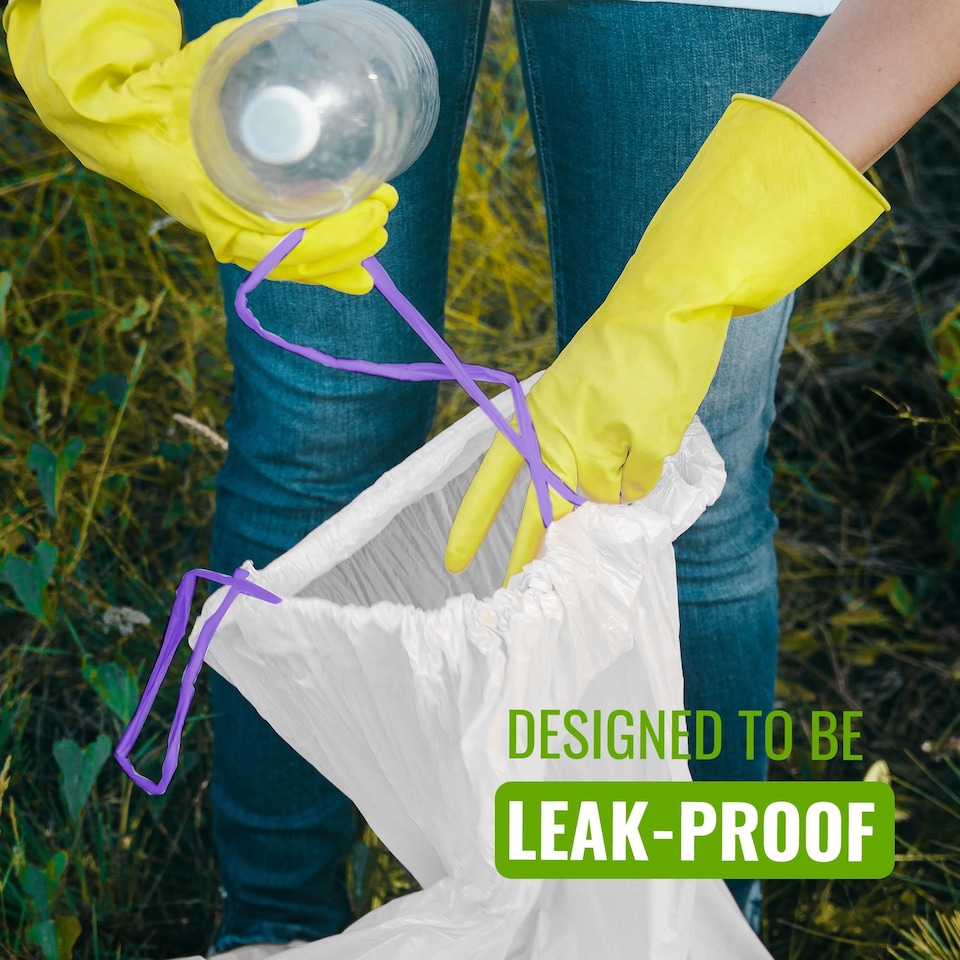 image 1 of Ecobag Lavender Scented Kitchen Drawstring Bin Liners Extra Strong Odour Control
