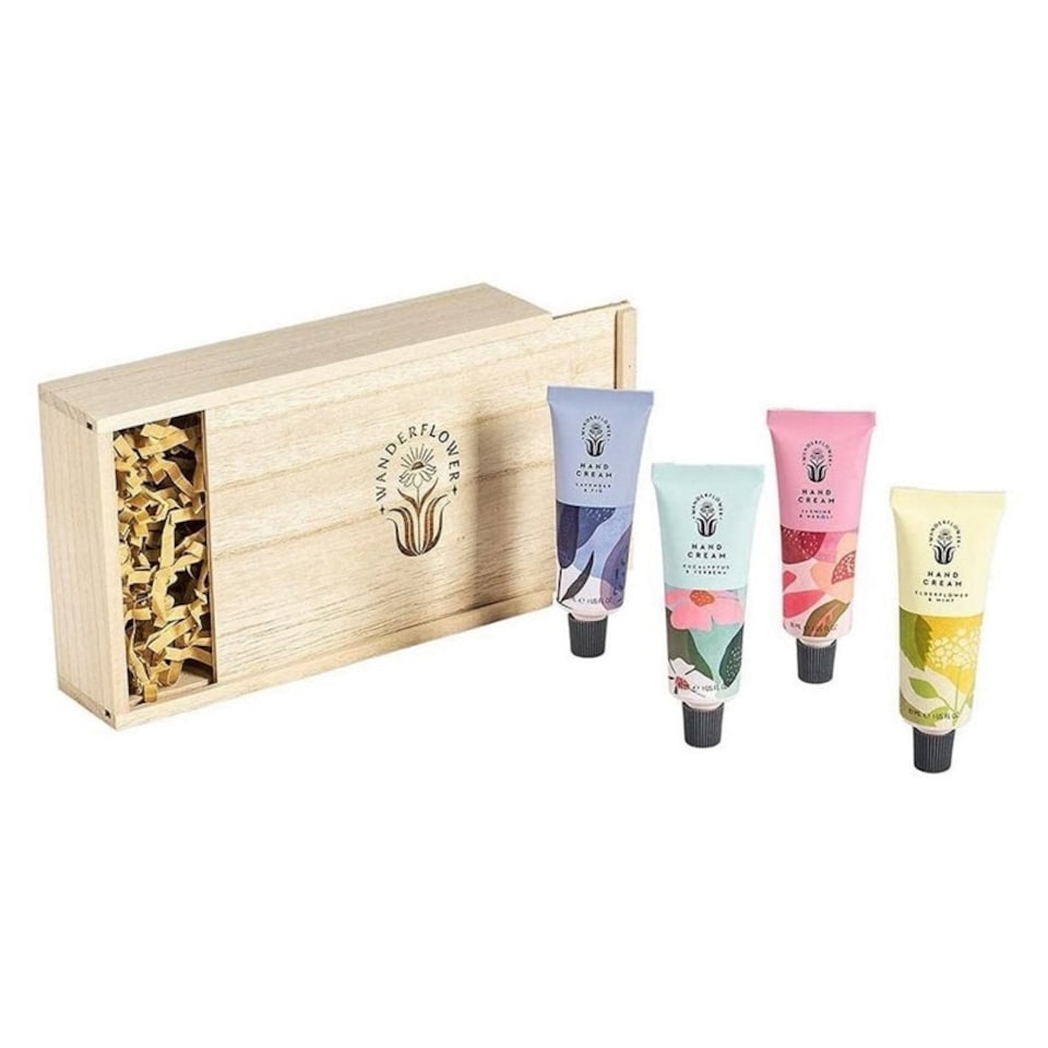 image 1 of Wanderflower Hand Cream Library Set of 4