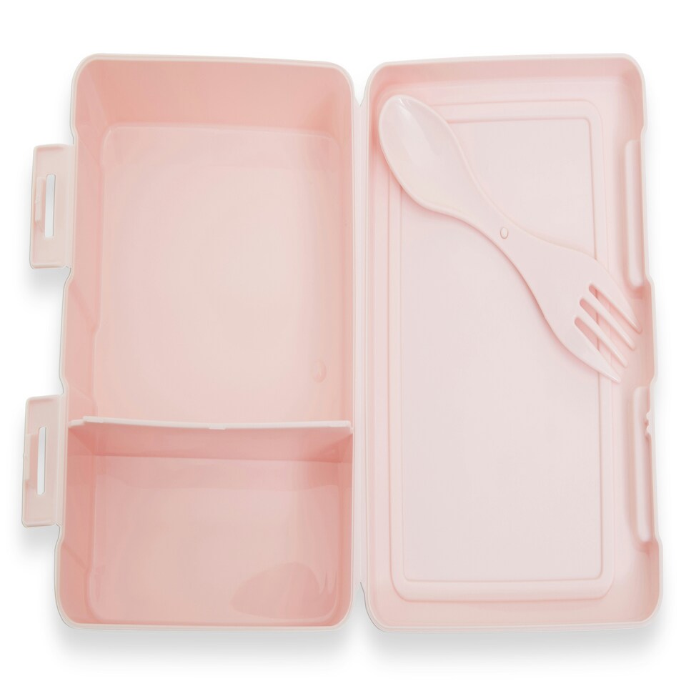 image 1 of Interiors by Premier Pink Lunch Box, Grub Tub Tiffin Box with Lock, Lunch Container for Office, Home, Kitchen