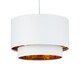 image 2 of Set of 2 Kozy - White and Gold 30cm Pendant Shades White | Gold