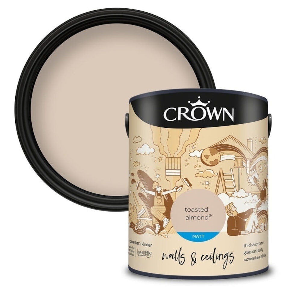 image 1 of Crown Matt Emulsion Toasted Almond 5L