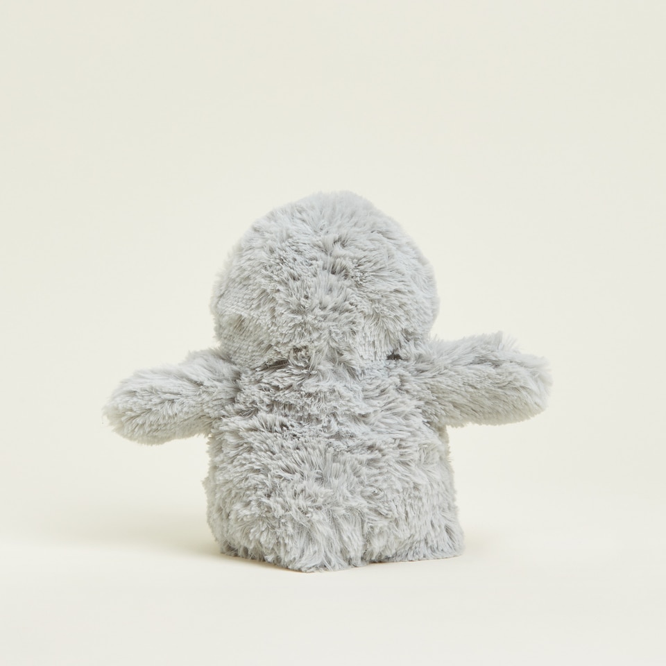 image 1 of Warmies Plush Grey Penguin Microwavable, French Lavender Scented and Weighted, Hot or Cold Soft Toy for Relaxation and Warm Relief, Suitable for All Ages