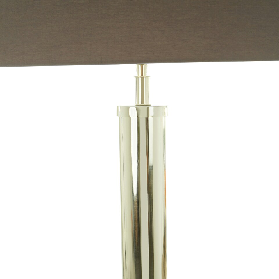 image 1 of Interiors by Premier Tall Floor Lamp with Tubular Base Silver