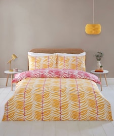 Tropical Trails Microfibre Reversible Duvet Cover Set with Pillowcase | Yellow | Single