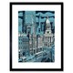 image 1 of Belfast Cityscape City Centre Hall Style 9x7" Black Framed Wall Art Print