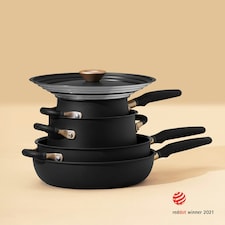 Meyer Accent Saucepan, Frying Pan & Chef Pan Essential Set - 6 Piece