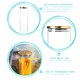 image 2 of Argon Tableware Glass Storage Jars with Metal Lids - 2 Litre - Gold - Pack of 3