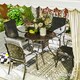 image 8 of Outsunny Set of 4 Garden Chair Cushions, Outdoor Seat Pads, Charcoal Grey 