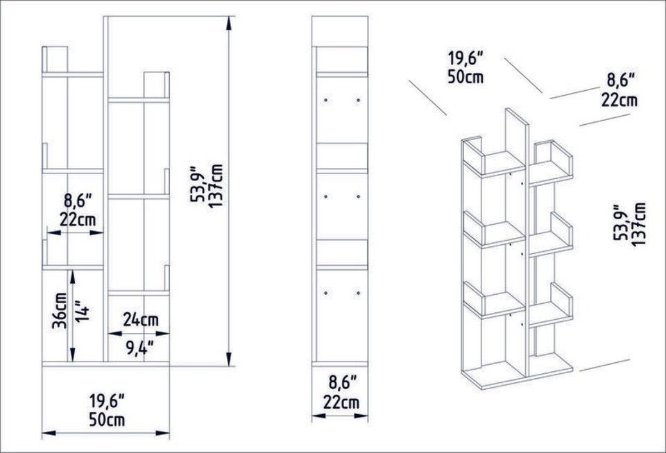 image 1 of Decorotika Lusia 4-tier Bookcase Shelving