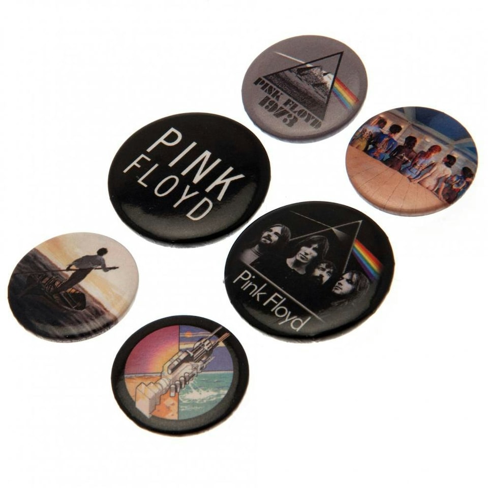image 1 of Pink Floyd Button Badge Set - Multi-colour - One Size