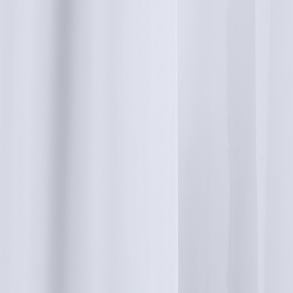 image 1 of Pair of Crystal White Plain Voile Panels 183 cm (72 inch) Rod Pocket Panels for Bedroom and Living Room