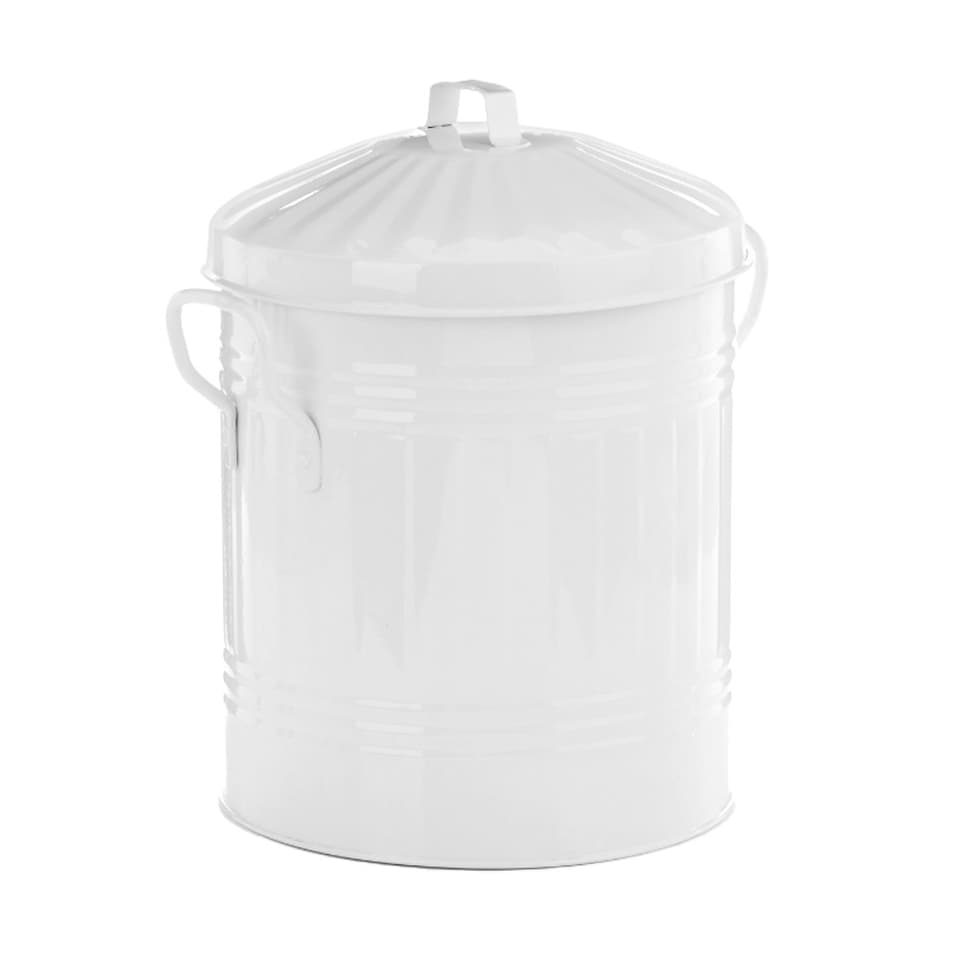 Leecroft Metal Mini Bin White 12 x 10'' - One Colour - One Size