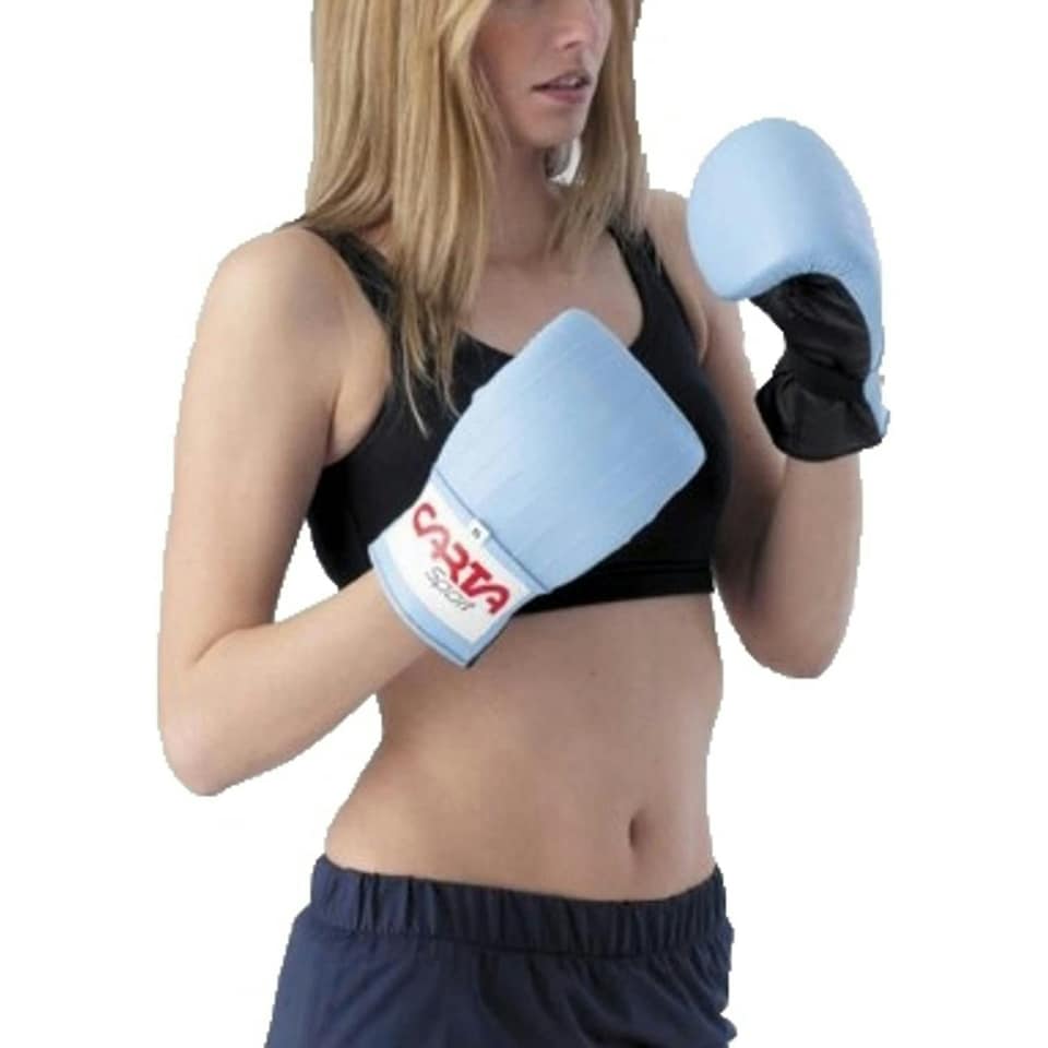 image 1 of Carta Sport Womens/Ladies Boxing Mitts - Sky Blue/Black - XS
