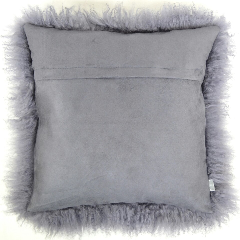 image 1 of SNUGRUGS Mongolian Sheepskin Cushion - Large Square - 60cm x 60cm White | 60cmx60cm
