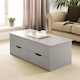 image 2 of Wooden Coffee Table With Lift Up Top and 2 Large Storage Drawers Bruges | Grey