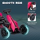 image 6 of HOMCOM Children Pedal Go Kart, Kids Ride On Racer with Adjustable Seat, Swing Axle, Shock Absorption EVA Tyres, Handbrake, for Ages 3-8 Years, Pink