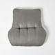 image 3 of Homescapes Grey Faux Suede Back Support Cushion | Grey | Grey | H 58 x W 68 x D 15 cm