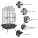 image 4 of Yaheetech 160 cm Tall Open Playtop Extra Large Bird Cage Black