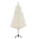 image 1 of HOMCOM 4FT Prelit Artificial Christmas Tree Fiber Optic Xmas Decoration, White