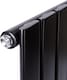 image 3 of Radiator Single Panel 600x408mm Flat Panel Vertical Column Radiator | Black | 1