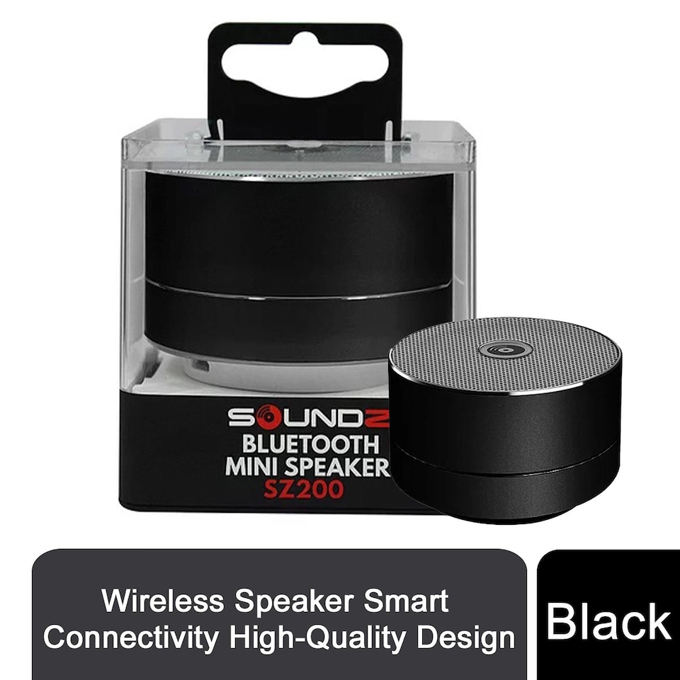 image 1 of Soundz Portable Smart Connectivity Wireless Bluetooth Speaker Black