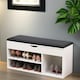 image 2 of Shoe Storage Bench 90CM White White