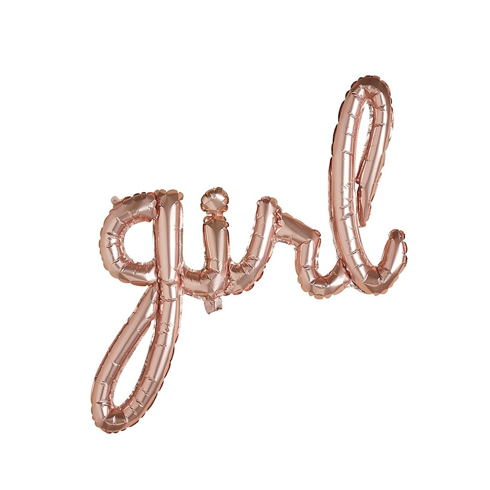 image 1 of Rose Gold 'Girl' Foil Celebration Balloon