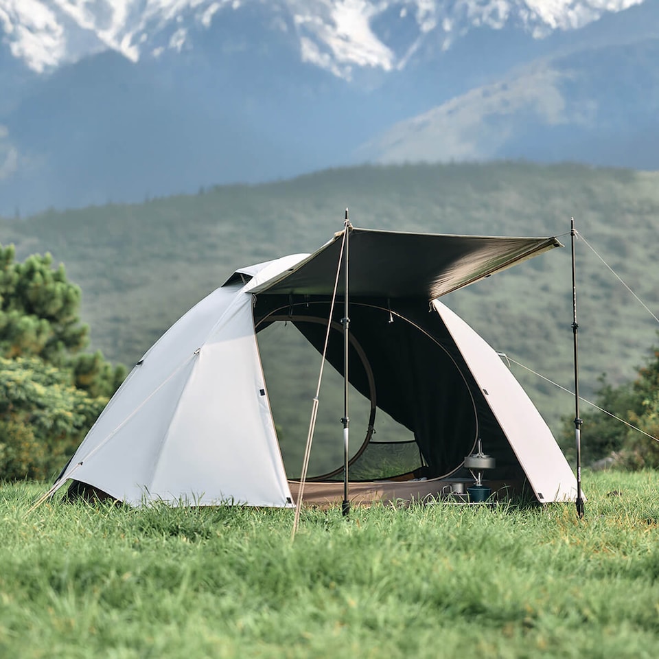 image 1 of Cloud-Creek Series 3 Person Tent | White | Chestnut Apricot White