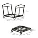 image 7 of Outsunny Foldable Firewood Log Holder Wood Storage Rack Outdoor Indoor, Black