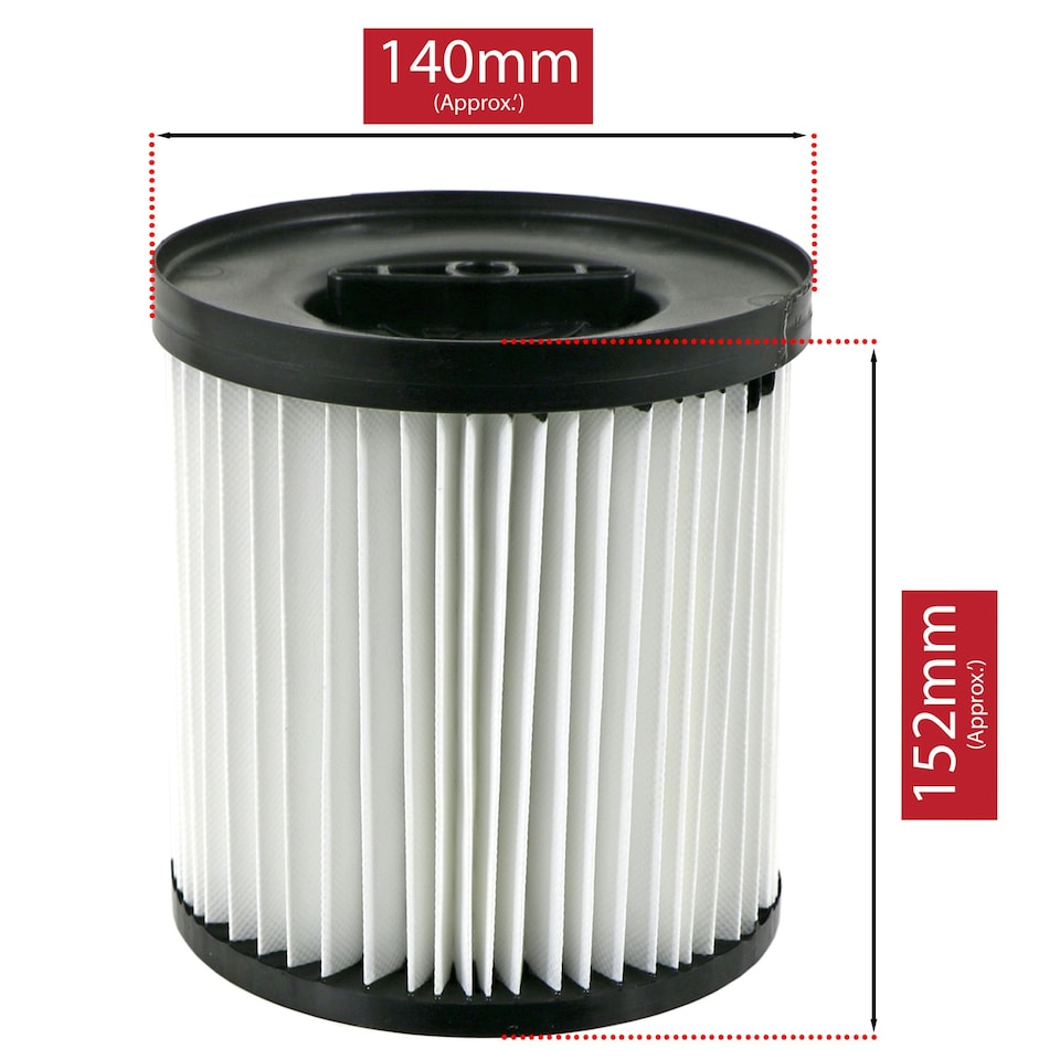 image 1 of SPARES2GO Filter + Foam Sleeve for Titan TTB774VAC 16L TTB775VAC 20L TTB776VAC 30L TTB777VAC 40L