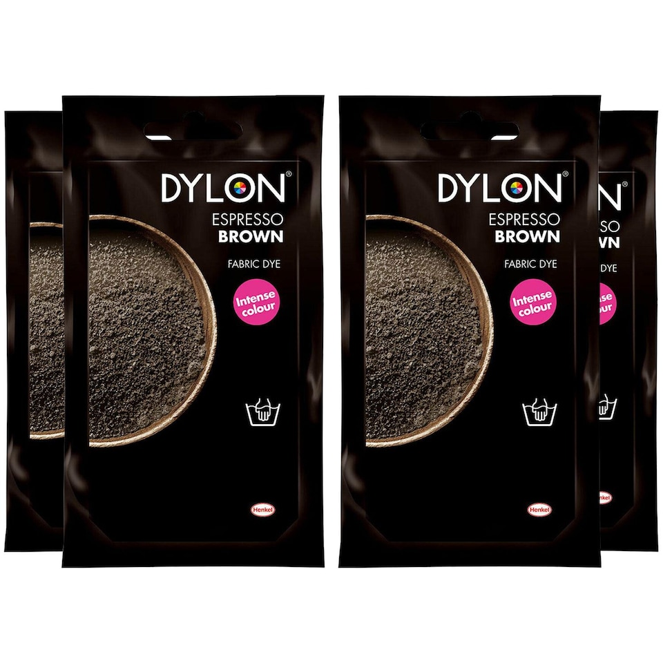 image 1 of Dylon Hand Fabric Dye Sachet for Clothes, Espresso Brown, 50g, 4 pack | Brown | Espresso Brown | 4