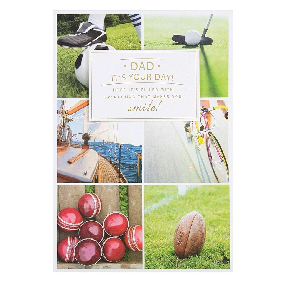 image 1 of Dad Father's Day Hallmark photographic 3D New Card 'Smile' Medium