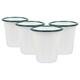image 1 of Argon Tableware White Enamel Tumblers - 300ml - Green - Pack of 3 | White | Green