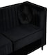 image 5 of Farah Three Seater Black Velvet Sofa Black