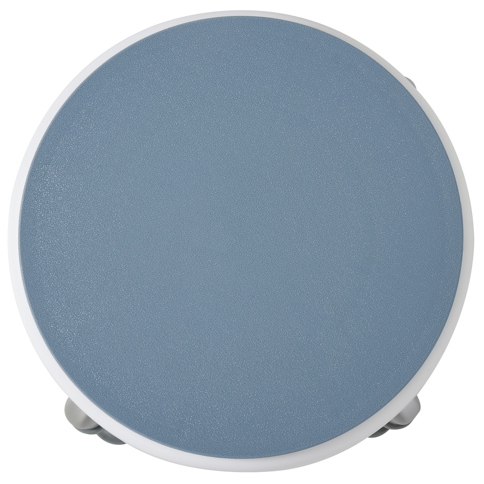 image 1 of HOMCOM 360 Swivel Seat Bath Shower Stool, Adjustable Height Shower Chair with Aluminium Frame Non-Slip Feet Chair Safe Support Home Assistance, Light Blue