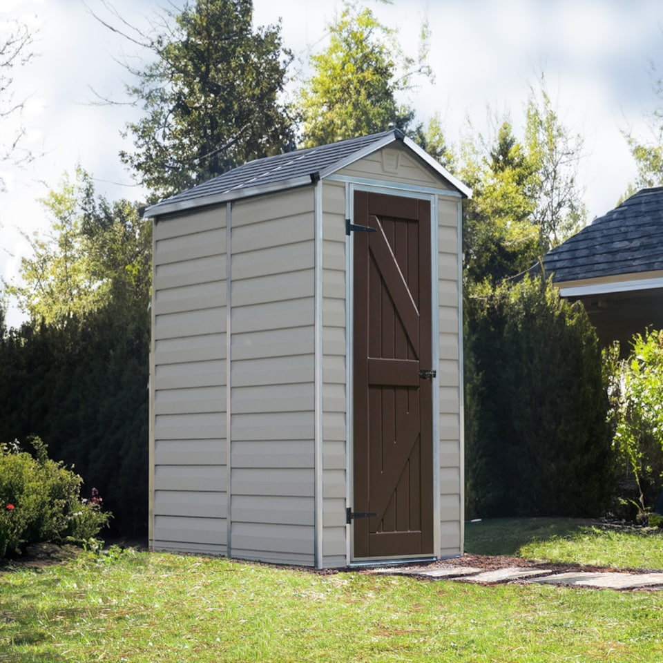 image 1 of Skylight Shed 4 x 6 Tan - Polycarbonate - L176.8 x W120.7 x H203.5 cm - Dark Grey